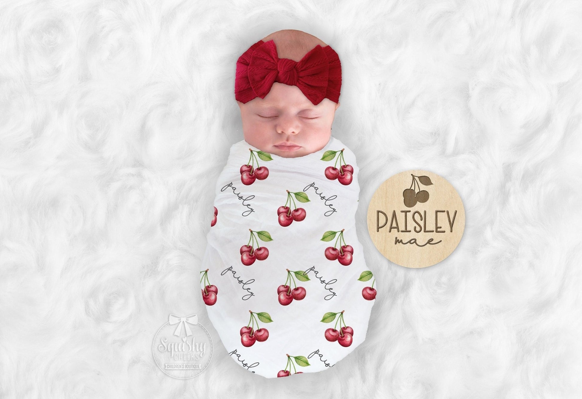 Cherry Baby Blanket - Squishy Cheeks