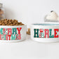 Christmas Dog Bowls Holiday Pet Bowls Food Bowl Water Bowl Cat Bowls - Squishy Cheeks
