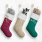 Christmas Stockings Personalized Velvet Stockings Red Stocking Green Stocking - Squishy Cheeks