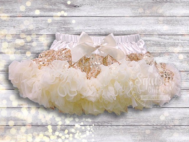 CLEARANCE Gold Sparkling Pettiskirt - Squishy Cheeks