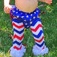 CLEARANCE Red, White, and Blue Chevron Leg Warmers - Squishy Cheeks