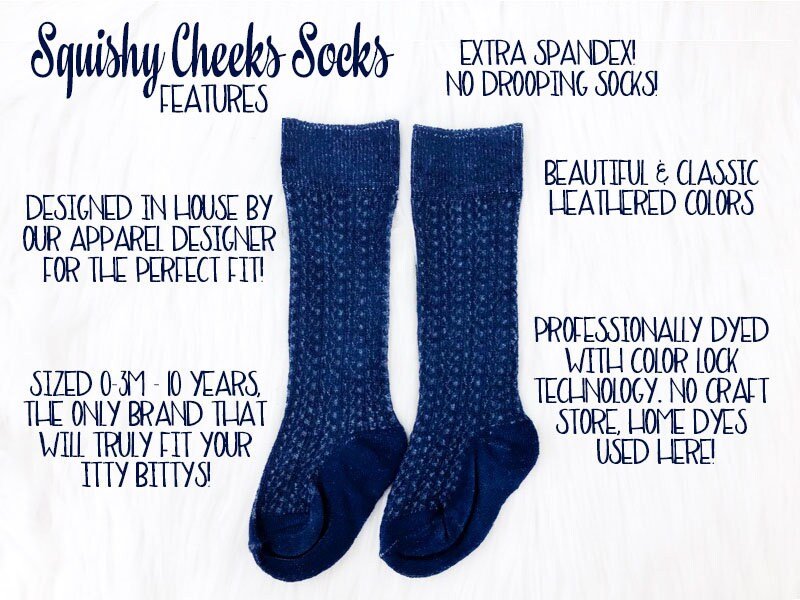 Clearance Slightly Imperfect Socks Baby Knee High Socks FINAL SALE - Squishy Cheeks