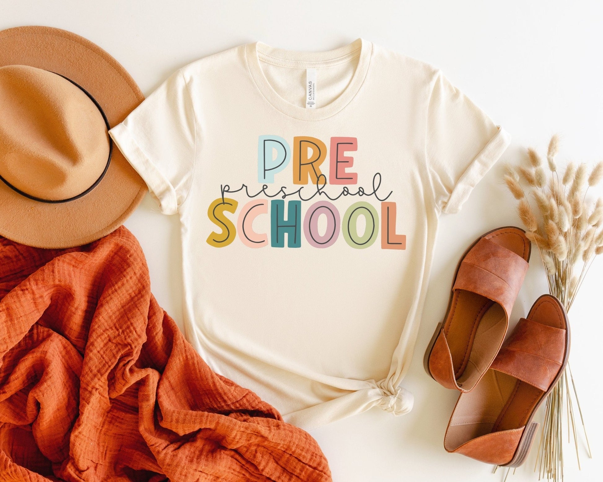 Colorful Preschool Teacher Shirt - Squishy Cheeks
