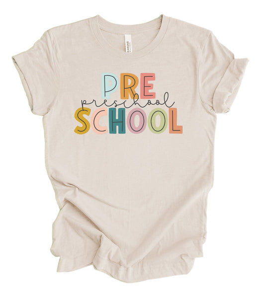 Colorful Preschool Teacher Shirt - Squishy Cheeks