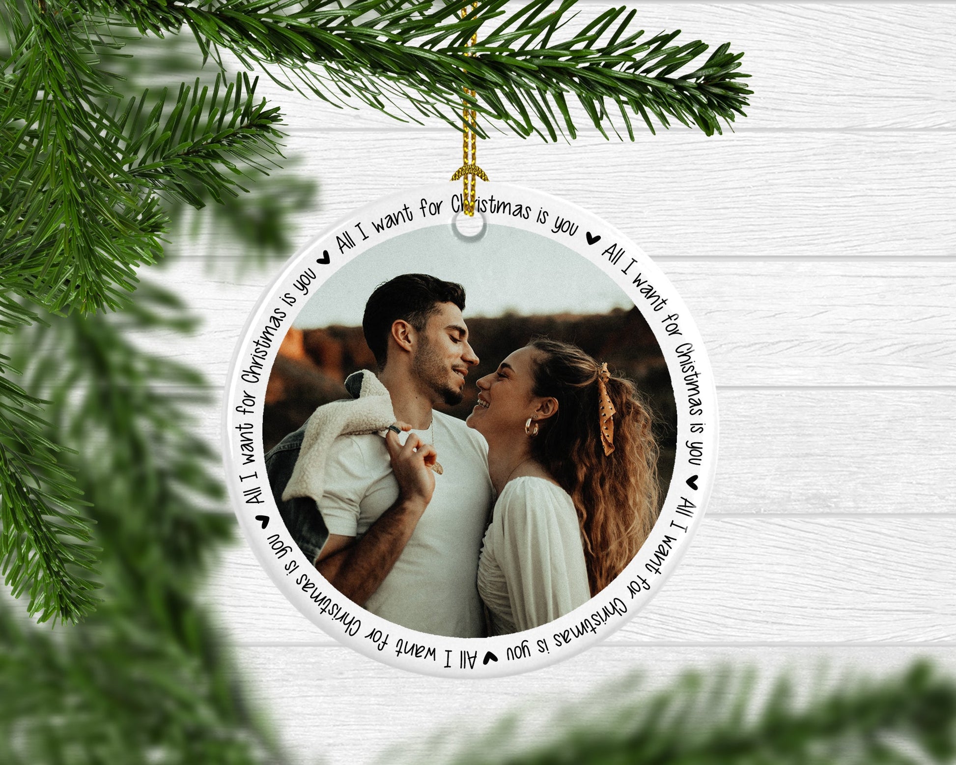 Couples All I Want For Christmas Is You Keepsake Ornament - Squishy Cheeks