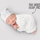 Custom Luallaby Swaddle Blanket Unisex Gender Neutral Boho Personalized Song Blanket - Squishy Cheeks