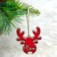 Custom Moose Family Christmas Ornament Rustic Wood Christmas Gift - Squishy Cheeks