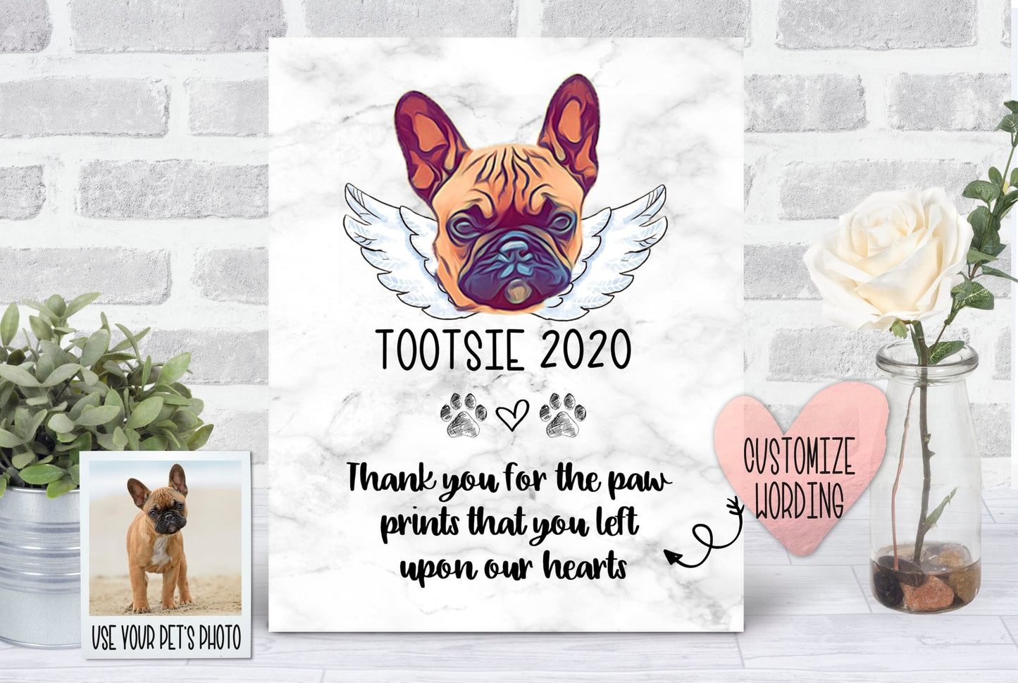 Custom Pet Loss Keepsake Plaque - Squishy Cheeks