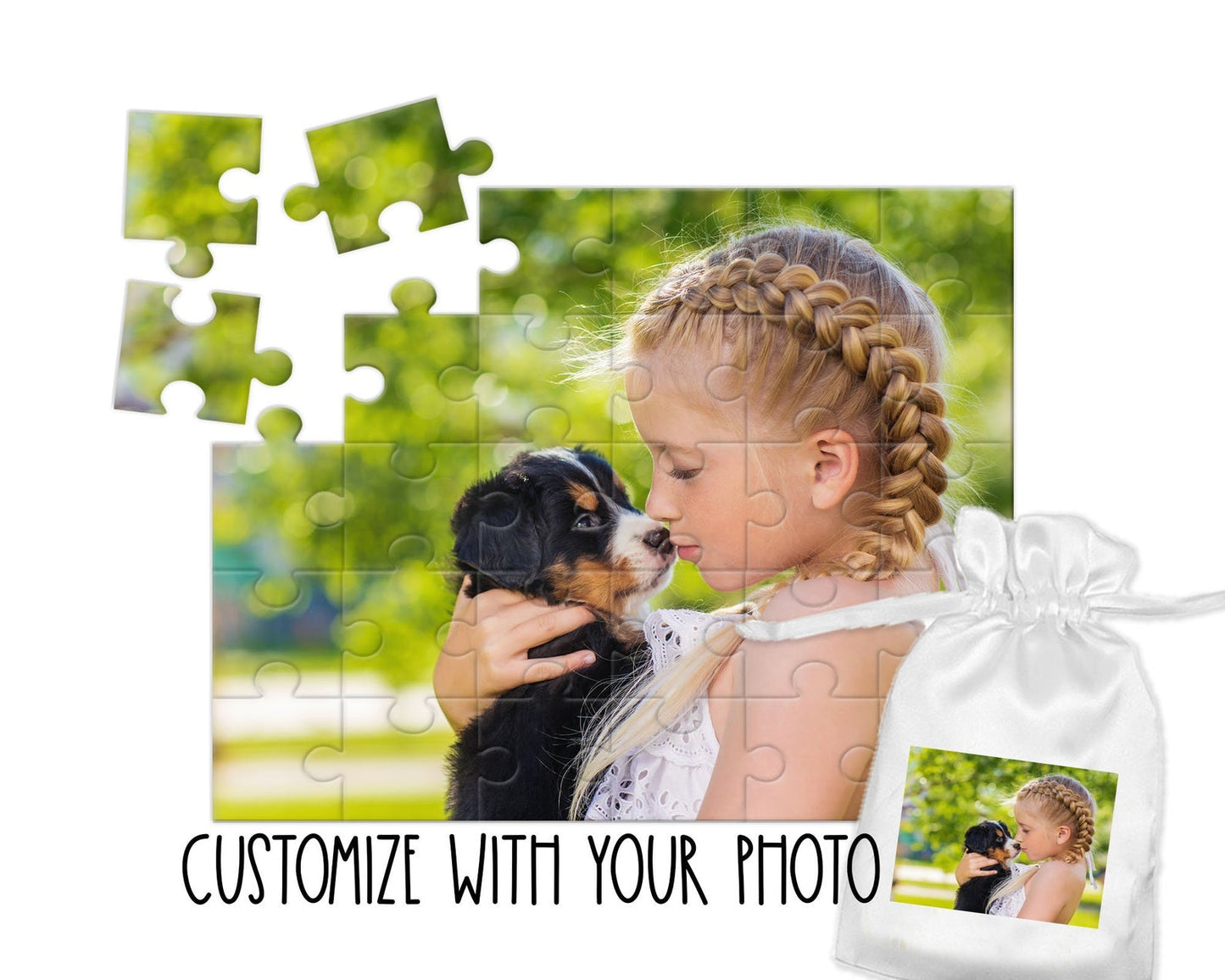 Custom Pet Photo Puzzle, WITH YOUR OWN PHOTO - Squishy Cheeks