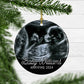 Custom Ultrasound Pregnancy Announcement Ornament - Squishy Cheeks