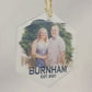 Mr. & Mrs. Hexagon Clear Photo Ornament Wedding Photo Personalized Ornament Wedding Gift Mr. and Mrs. Ornament Newlywed Gift FREE SHIPPING