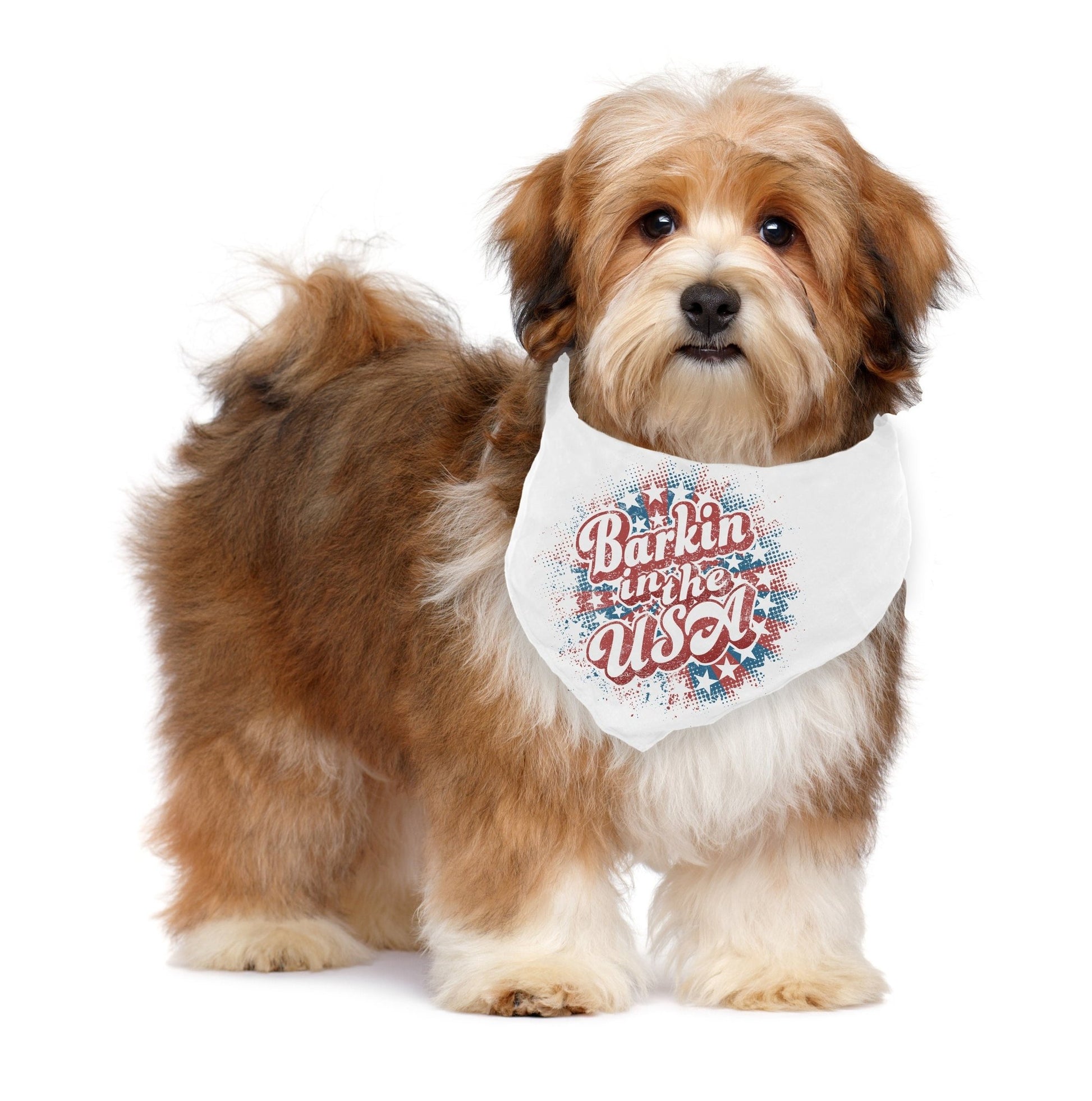 Dog 4th of July Bandana Red White and Blue Dog Shirt Dog Gift Funny Dog Bandana - Squishy Cheeks