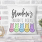 Easter Personalized Grandma's Favorite Peeps Pillow - Squishy Cheeks