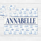 Easter Personalized Puzzle with Name Easter Basket Gift Blue Toile Bunny Puzzle - Squishy Cheeks