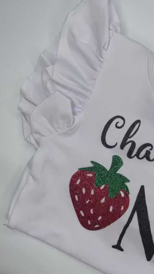 Strawberry Birthday Top Only Sweet One Birthday Shirt Strawberry Shortcake Birthday Personalized
