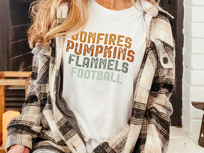 Fall Shirt Sweater Weather Sweatshirt Football Bonfires Pumpkins Flannels - Squishy Cheeks