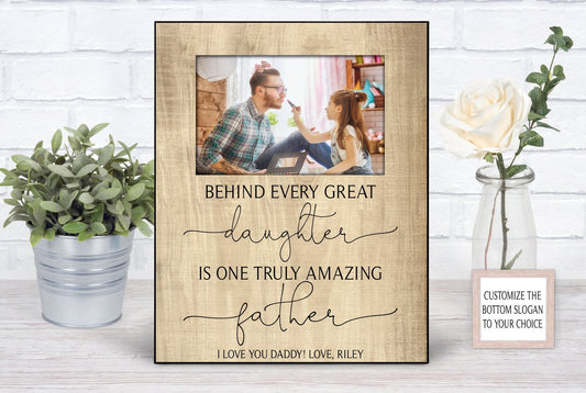 Father's Day Appreciation Personalized Picture Frame - Squishy Cheeks