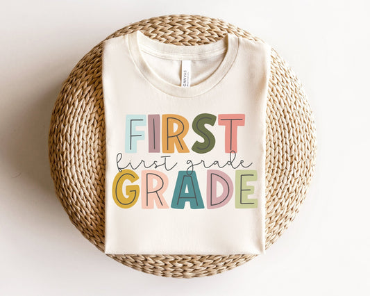 First Grade Teacher Shirt - Squishy Cheeks