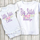 Floral Lavender Big and Little Sister Shirts Set - Squishy Cheeks