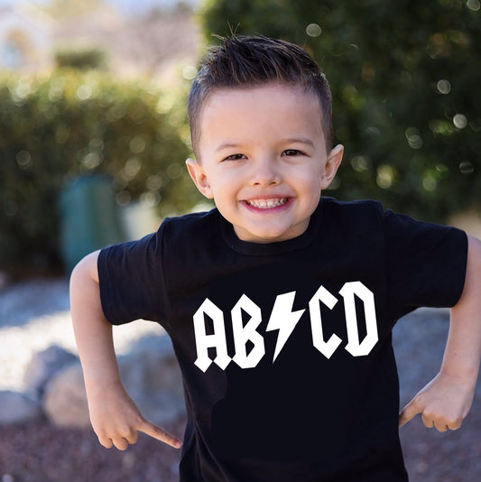 Funny Back to School Shirt ABCD Rock Shirt Boys First Day of School Shirt 1st Day of Kindergarten 1st Grade Shirt 2nd Grade Shirt 3rd Grade - Squishy Cheeks