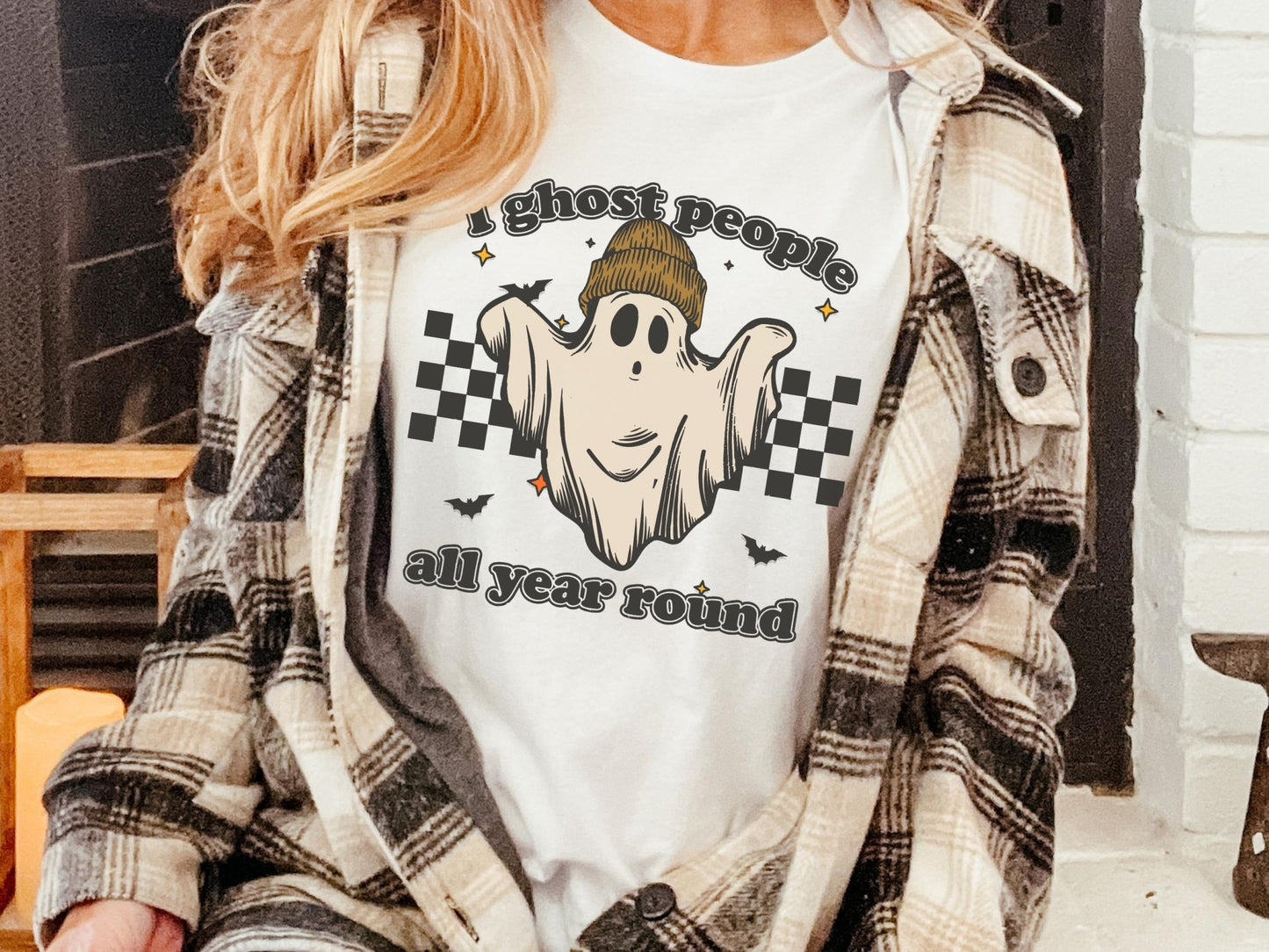 Funny Halloween Shirt I Ghost People All Year Round Shirt for Her Retro Sweatshirt - Squishy Cheeks