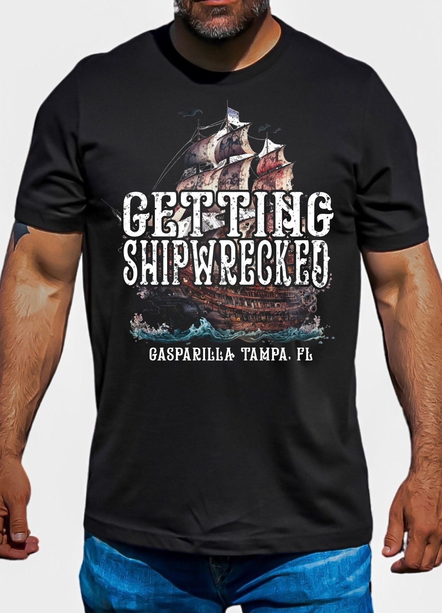 Getting Ship Wrecked Pirate Gasparilla Shirt Parade Boozy Pirate 2024 Men's Unisex Shirt - Squishy Cheeks