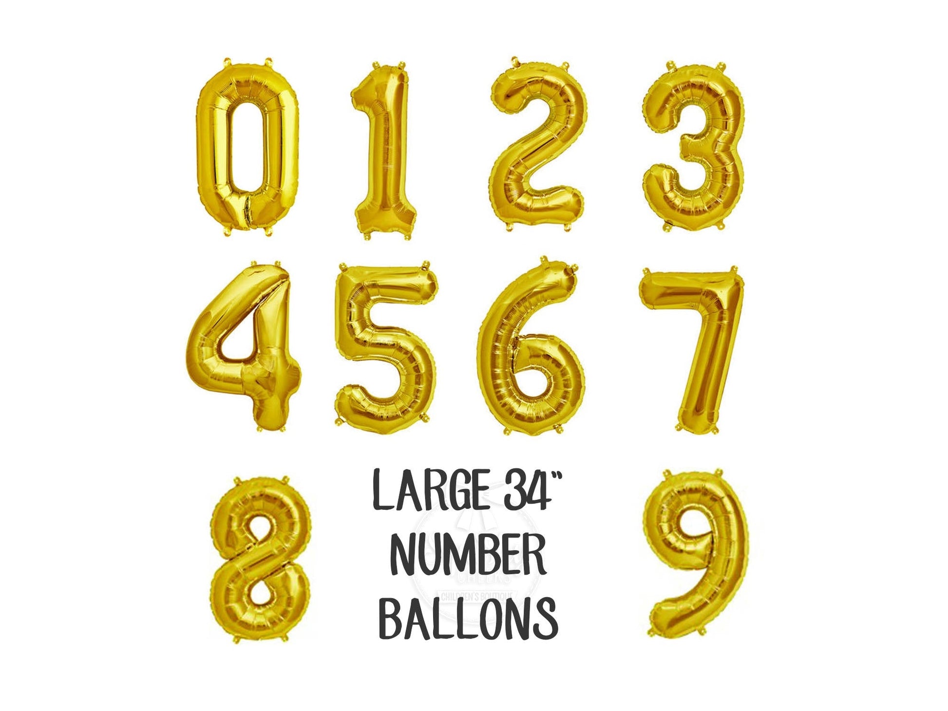Giant 34" Gold Number Balloon - Squishy Cheeks