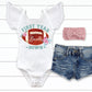 Girl Football 1st Birthday Shirt - Squishy Cheeks