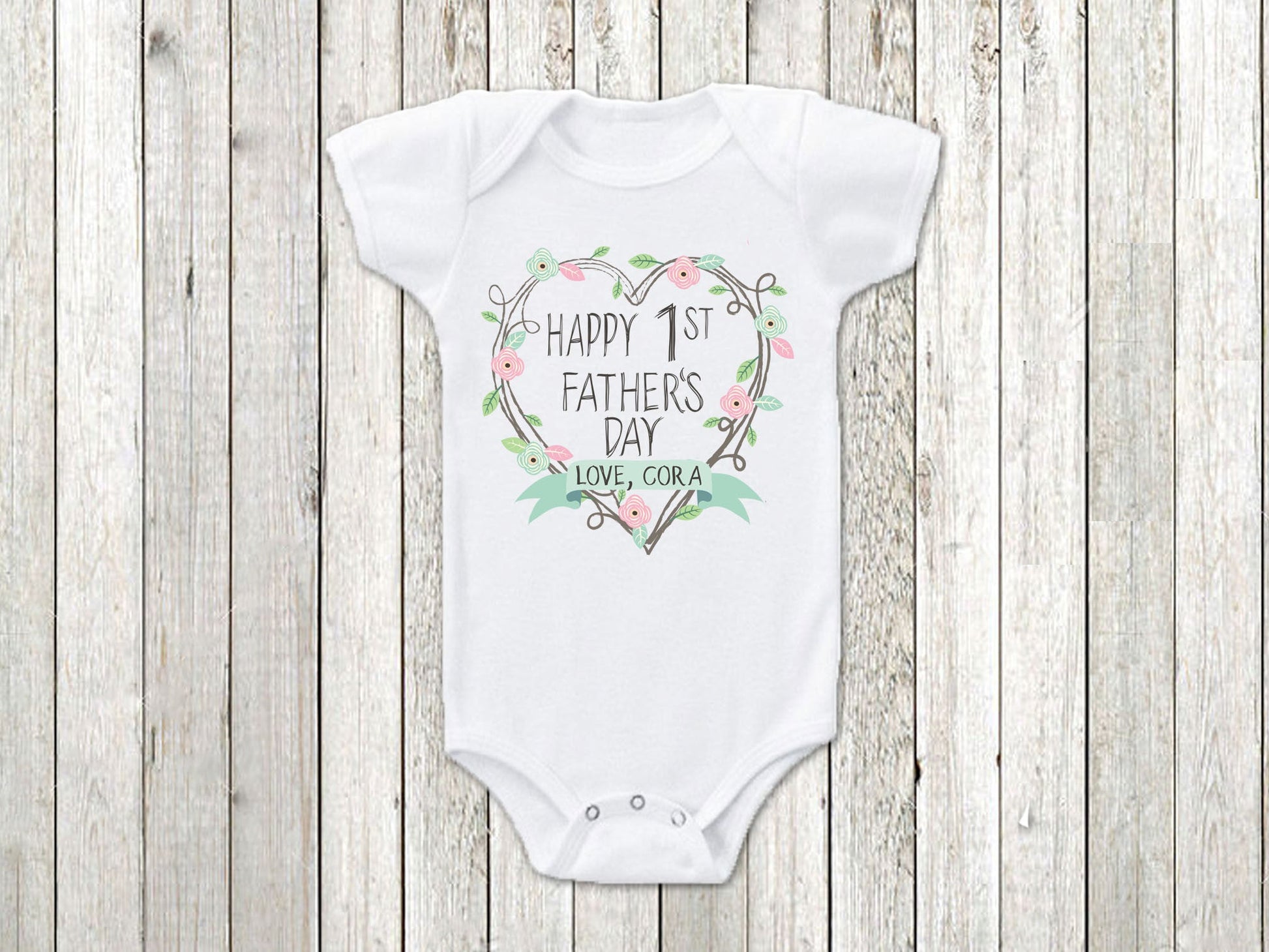 Girl's 1st Father's Day Outfit - Squishy Cheeks