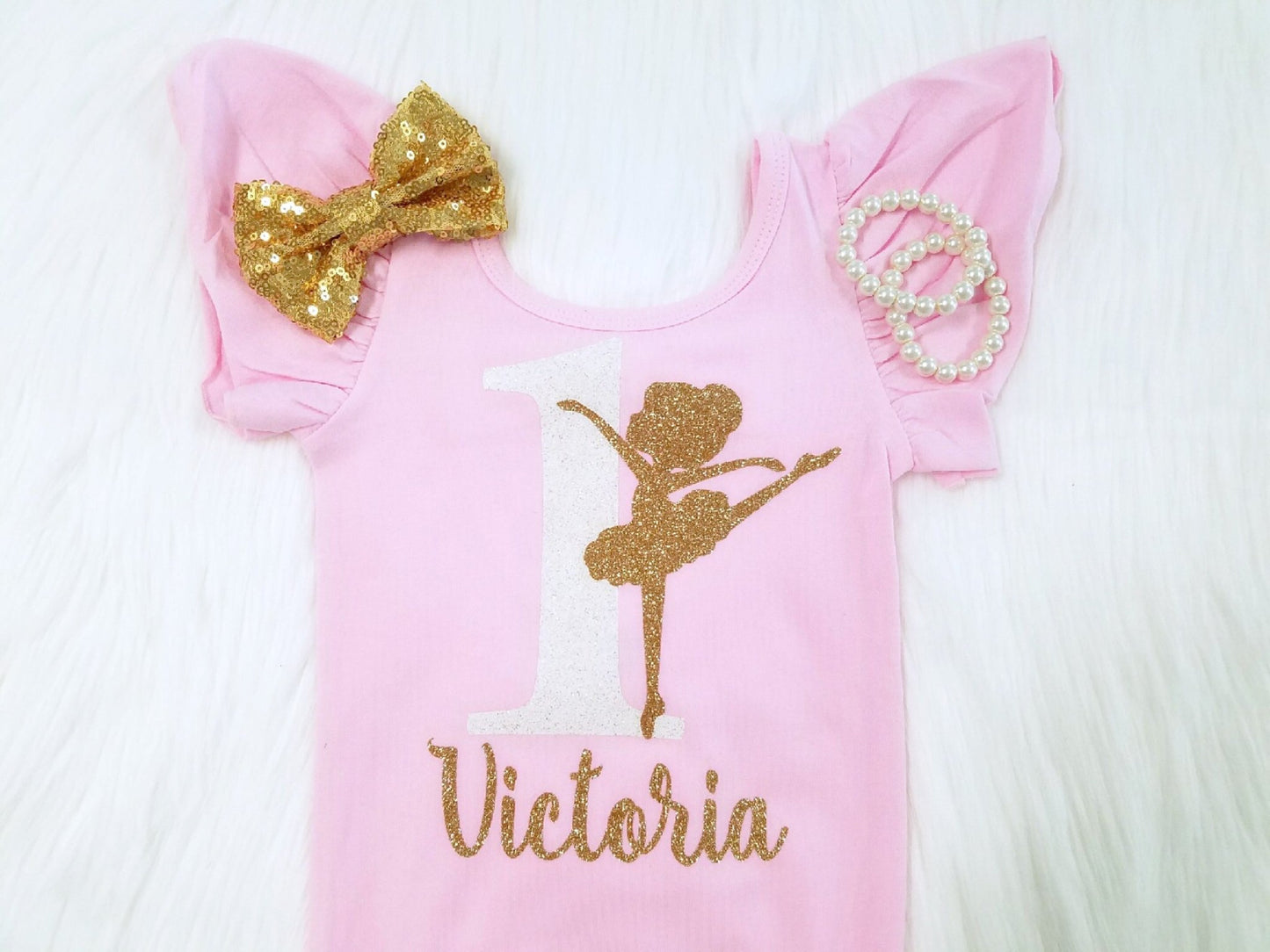 Girl's Ballerina Birthday Outfit - Squishy Cheeks