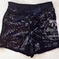 Girl's Black Sequin Shorts - Squishy Cheeks