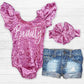 Girl's Crushed Velvet Beauty Outfit - Squishy Cheeks