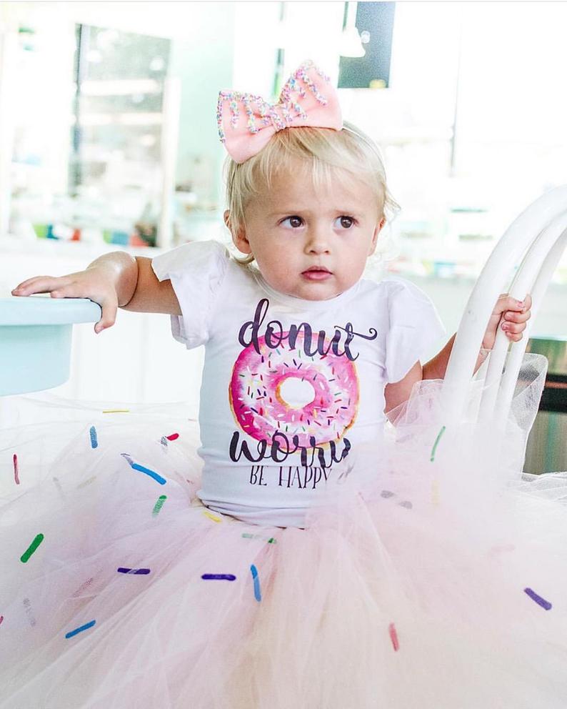 Girl's Donut Birthday Custom Text Leotard - Squishy Cheeks