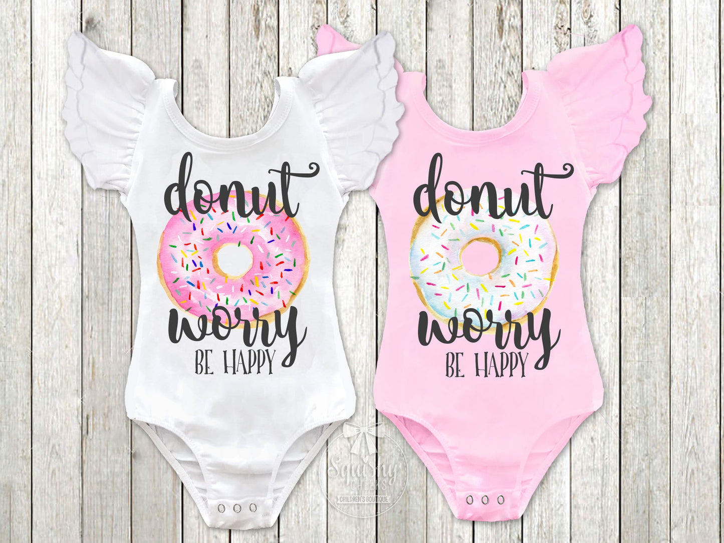 Girl's Donut Worry Be Happy Top - Squishy Cheeks