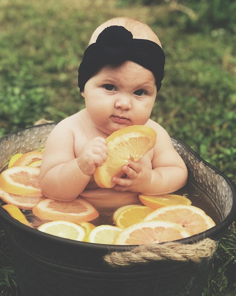 Girl's Fall Donut Knot Turban Headband - Squishy Cheeks