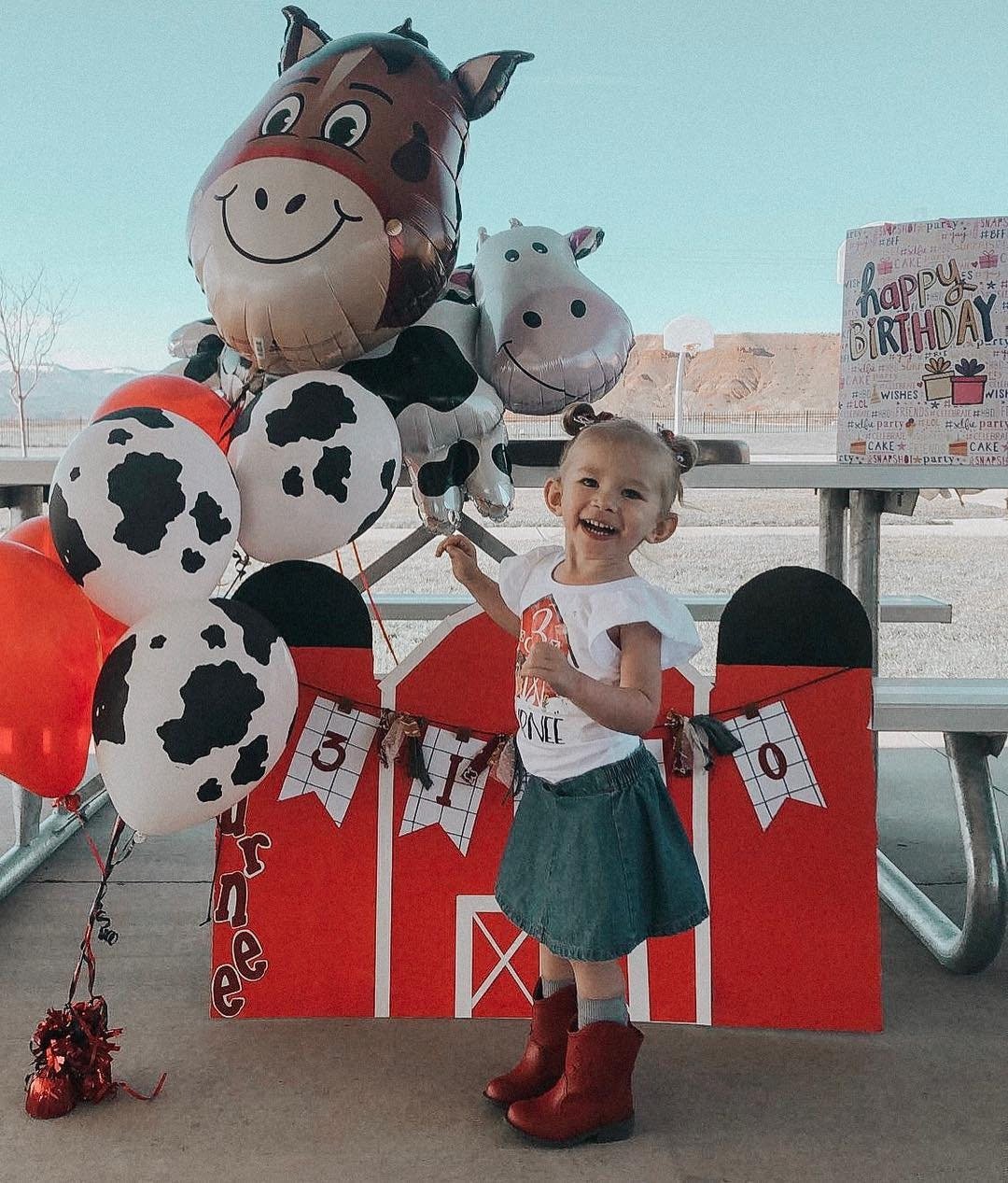 Girl's Farm Animal Birthday Outfit - Squishy Cheeks