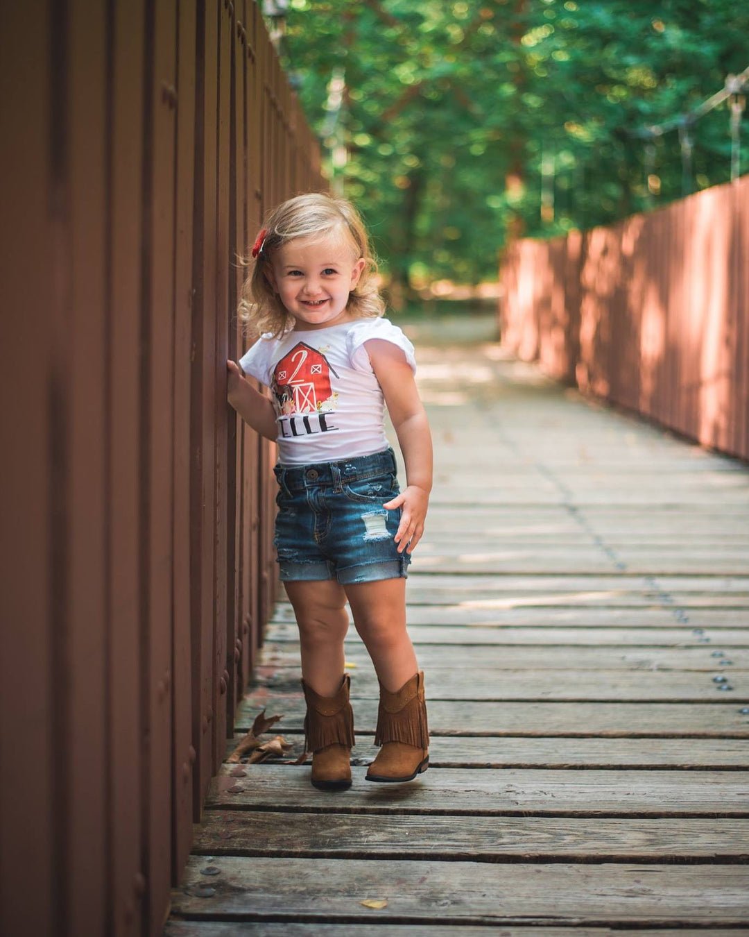 Girl's Farm Animal Birthday Outfit - Squishy Cheeks