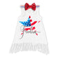 Girl's Freedom 4th of July Fringe Dress - Squishy Cheeks