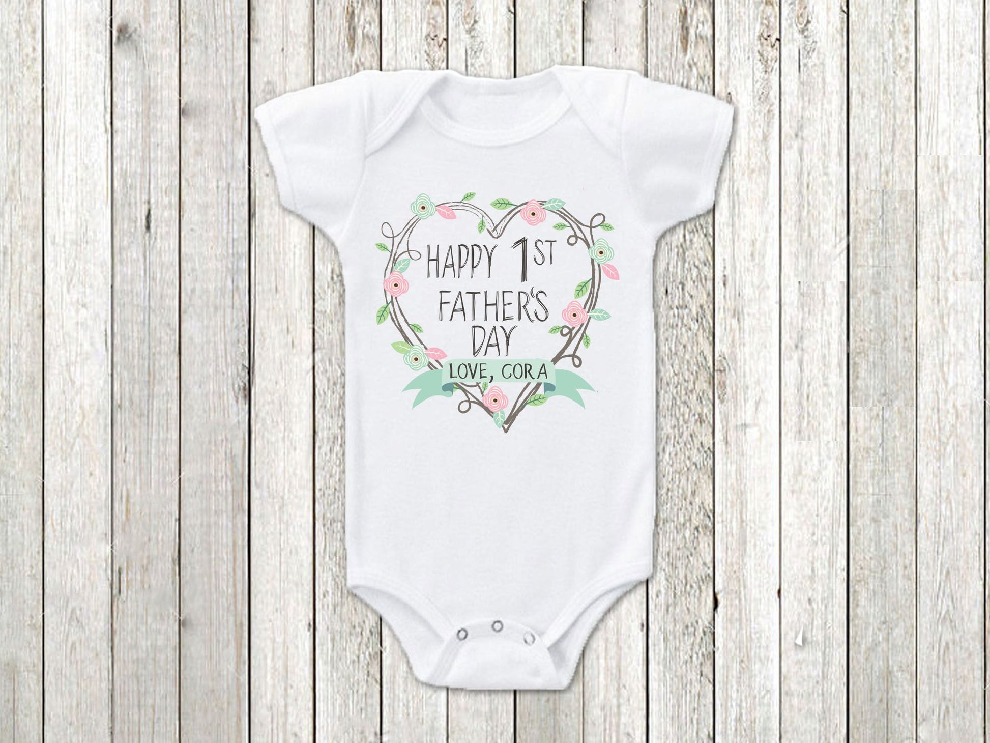 Girl's Happy Father's Day Outfit - Squishy Cheeks