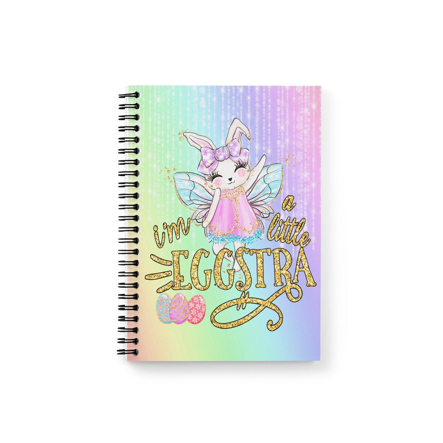 Girl's I'm A little Eggstra Easter Bunny Notebook - Squishy Cheeks