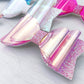 Girl's Jelly Bow Glitter Hair Clips - Squishy Cheeks