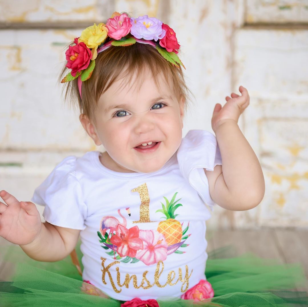 First birthday deals luau outfit girl