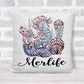 Girl's Merlife or Personalized Gold Sequin Pillow - Squishy Cheeks