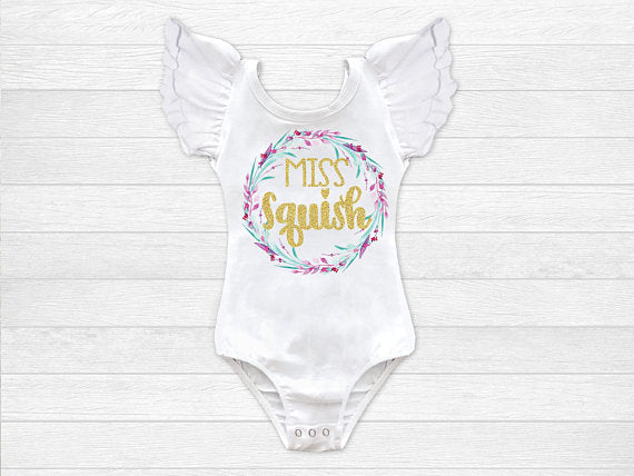 Girl's Miss Squish Floral Outfit - Squishy Cheeks