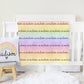 Girls Pastel Rainbow Name Swaddle Blanket - Squishy Cheeks