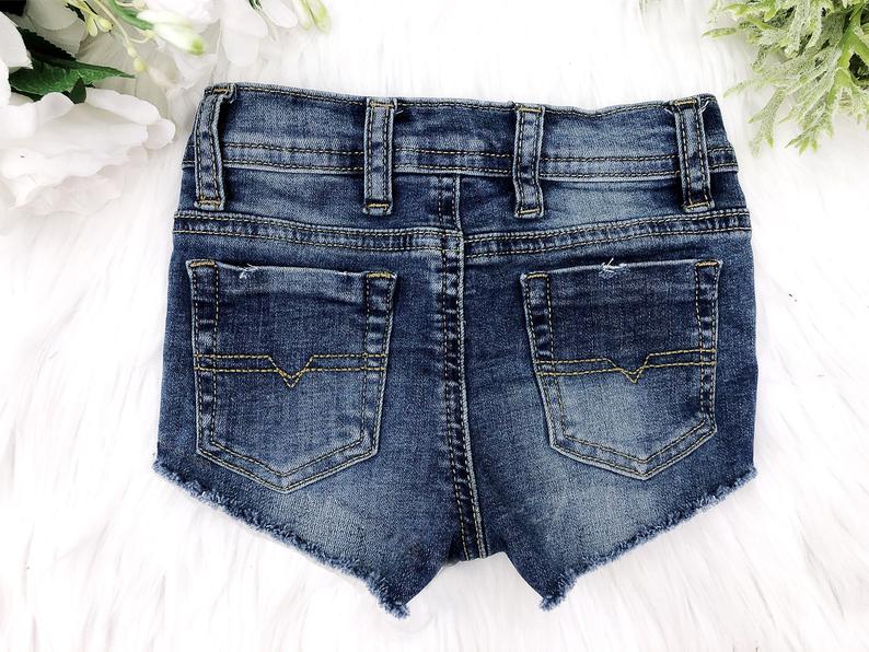 Kids Girls Shorts Jet Black Denim Bermuda Skinny Ripped Jeans Summer Chino  Short | eBay