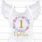 Girl's Personalized Butterfly Birthday Outfit - Squishy Cheeks