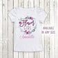 Girl's Personalized Flower Girl Floral Frame Top - Squishy Cheeks