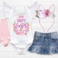 Girl's Personalized Happy Easter Outfit - Squishy Cheeks