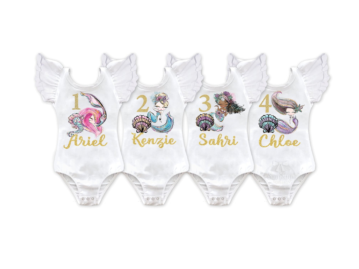 Girl's Personalized Mermaid Birthday Collection - Squishy Cheeks